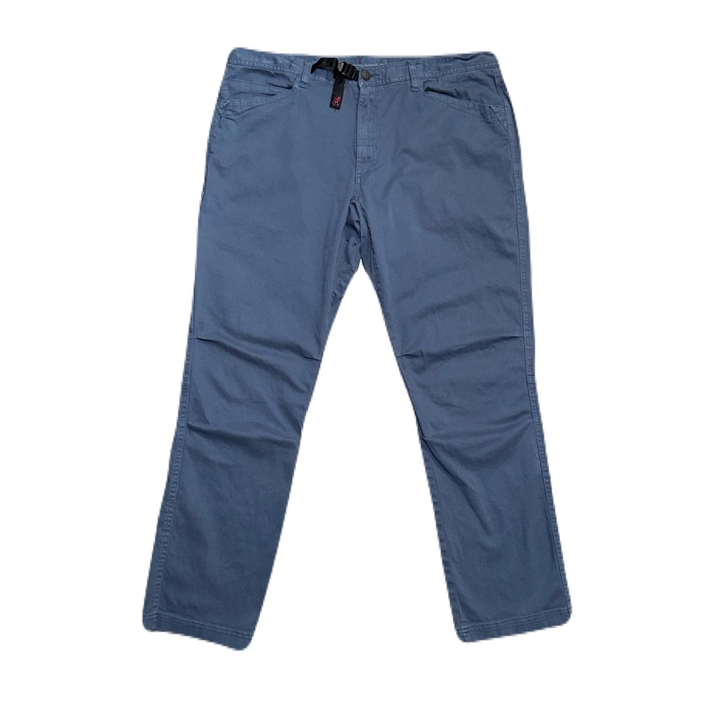 Gramicci Men's Stretch Canvas Hiking Climbing Belted Pants XL 38x31 Slate Blue